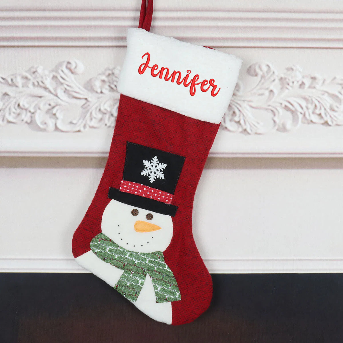 Personalized Christmas Stocking with Embroidered Name Custom Xmas Stockings