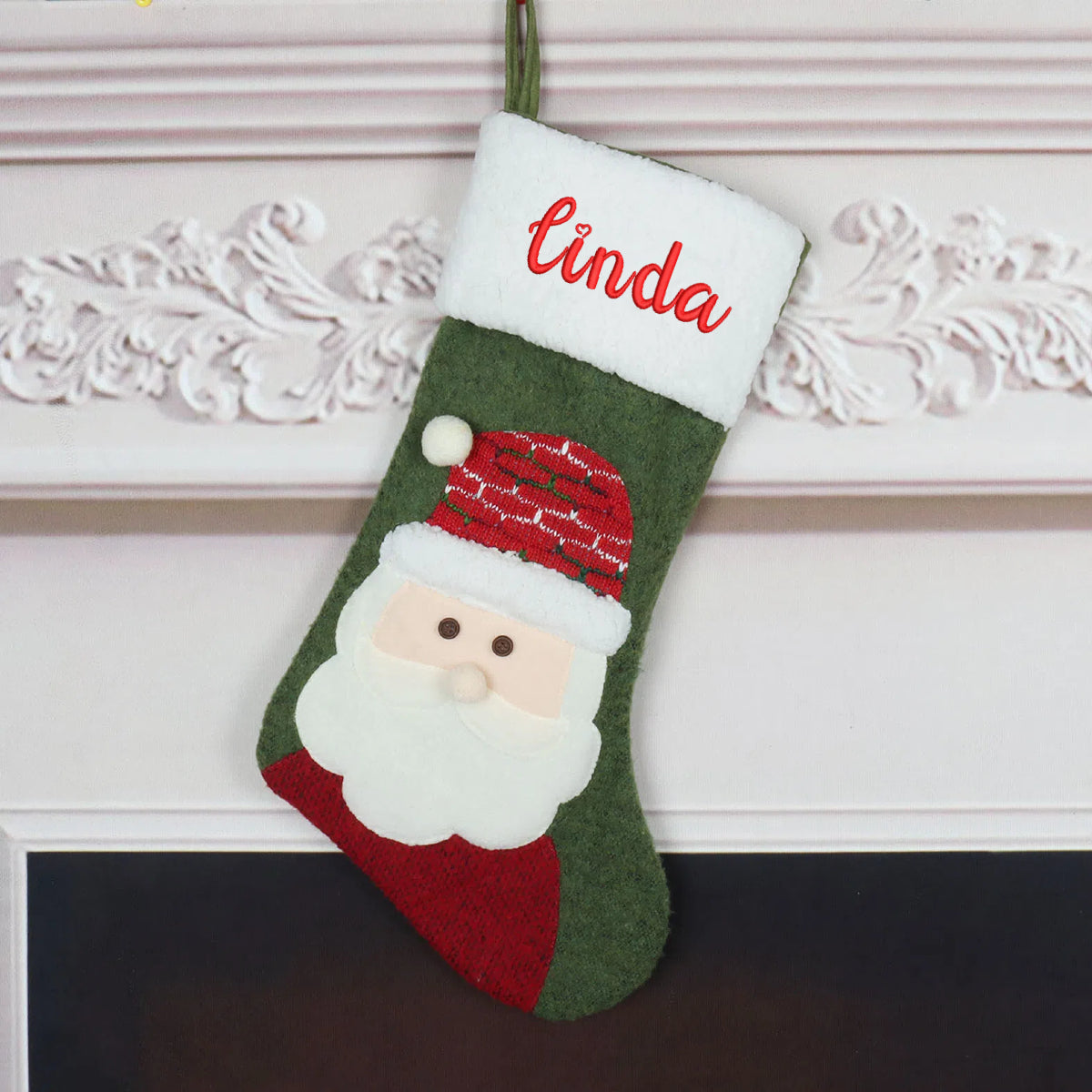 Personalized Christmas Stocking with Embroidered Name Custom Xmas Stockings