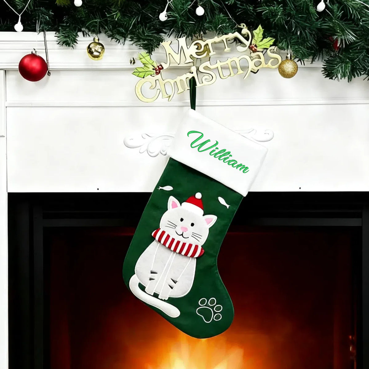 Personalized Christmas Stockings with Custom Embroidered name for Xmas Gifts