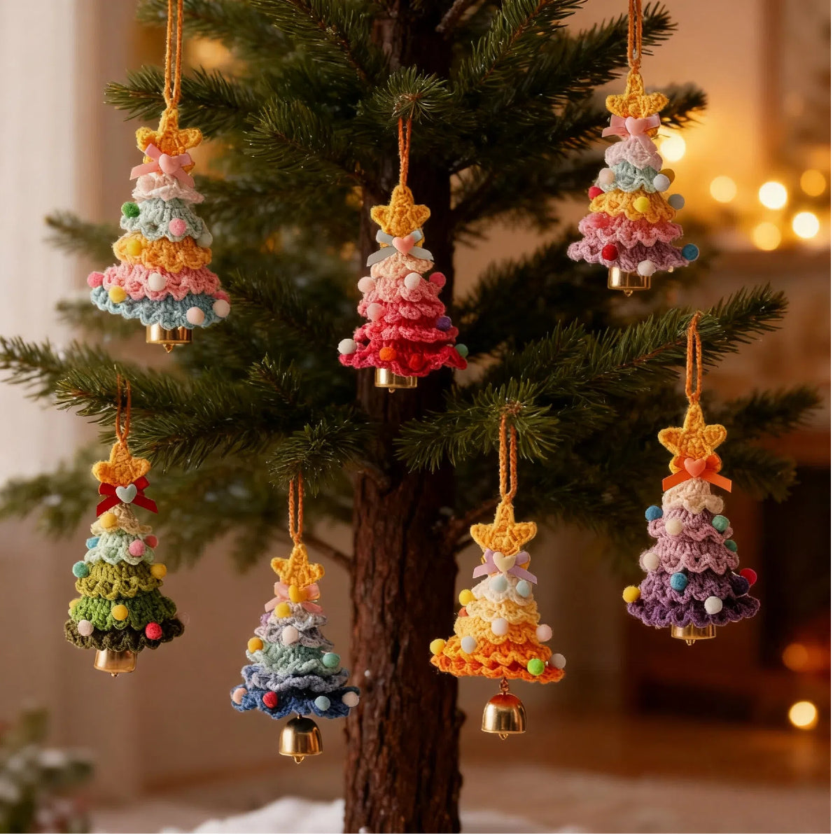 23 PCS Christmas Gifts Set Basket + Hats + Stockings + Bells + Trees for Party Decoration