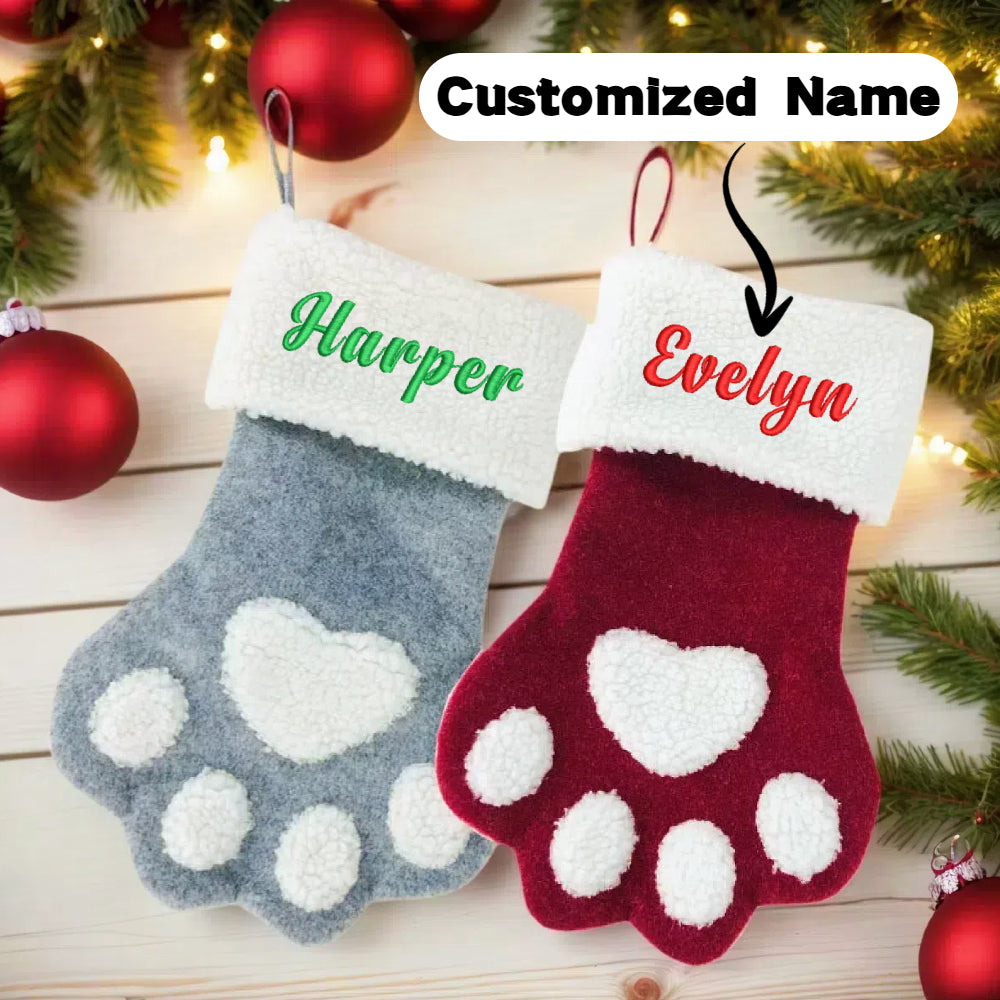 Personalized Christmas Stockings Custom Xmas Stocking with Embroidery Name