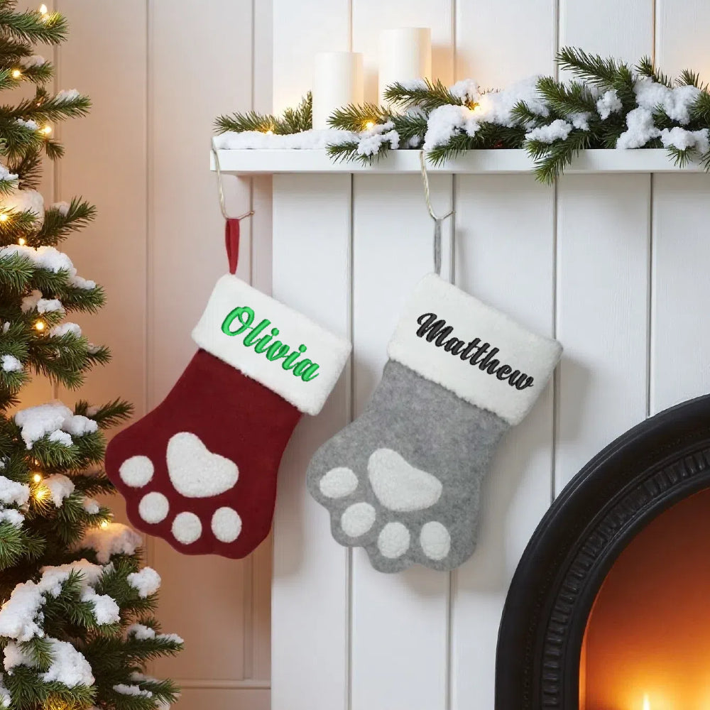 Personalized Christmas Stockings Custom Xmas Stocking with Embroidery Name