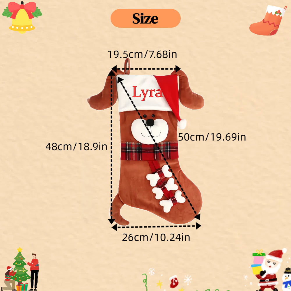 Custom Christmas Stockings Personalized Xmas Stockings with Embroidered Name