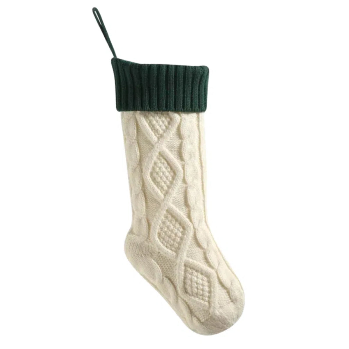 Personalized Knitted Christmas Stocking with Customized Embroidery Name 18''