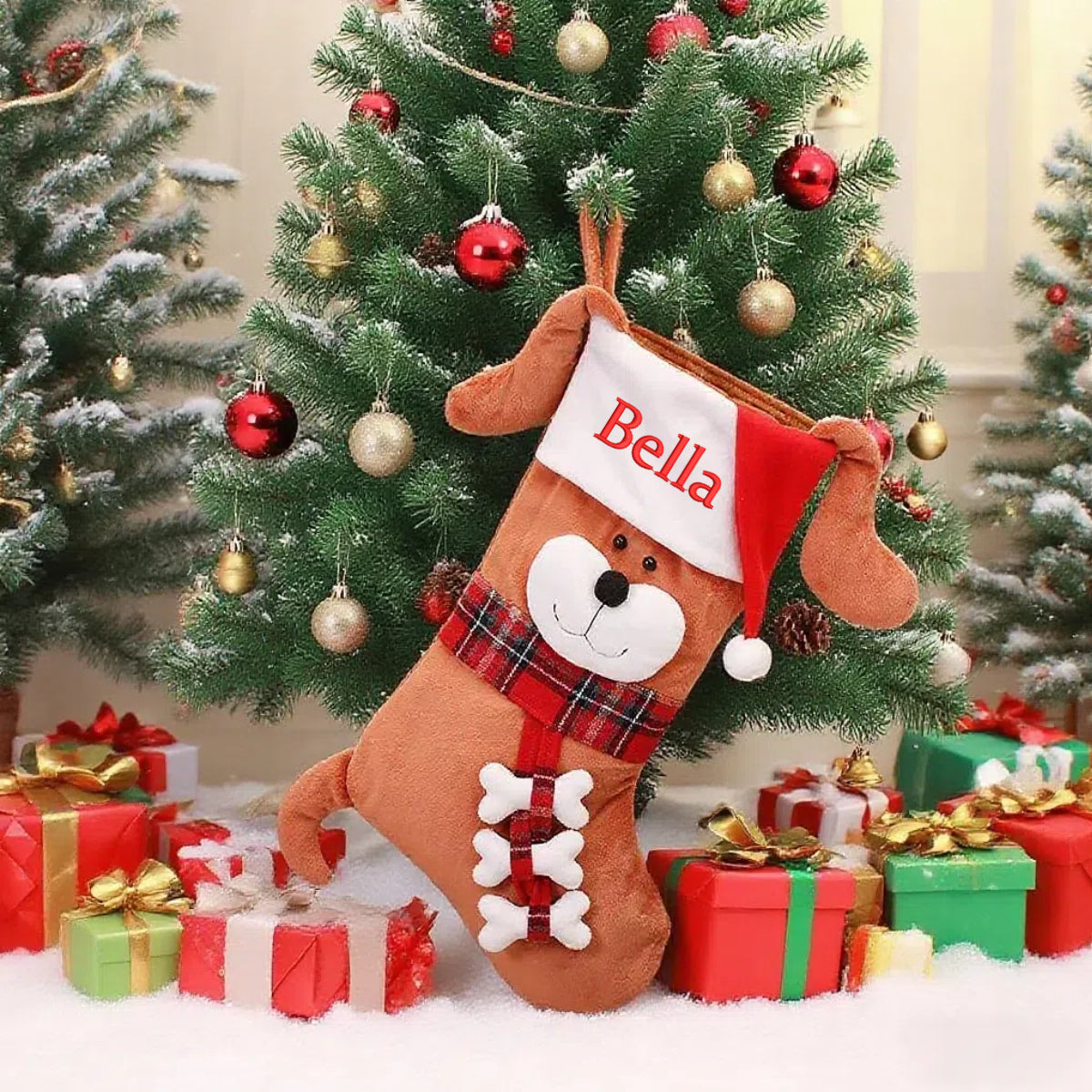 Custom Christmas Stockings Personalized Xmas Stockings with Embroidered Name
