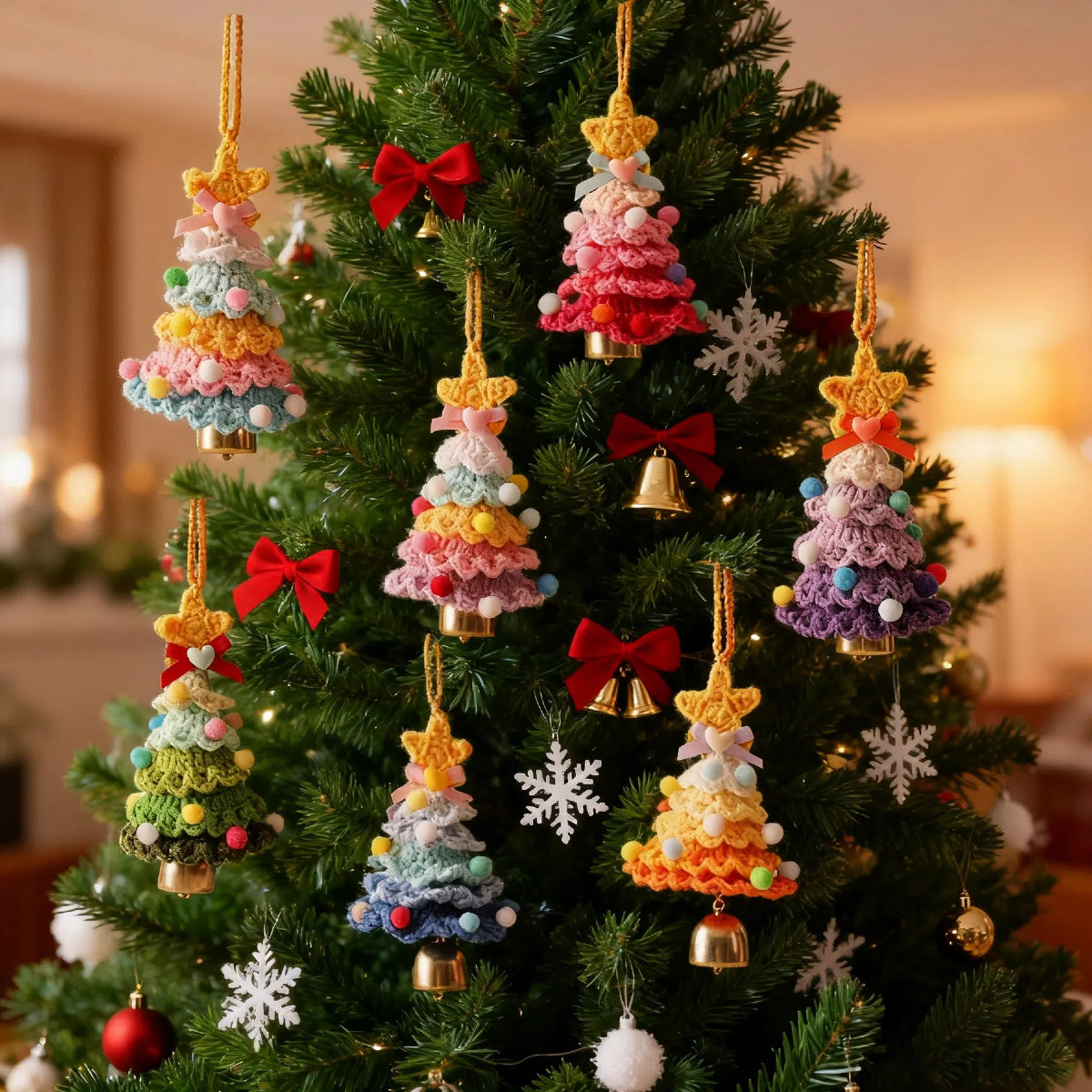 22 PCS Personalized Christmas Gifts Set Basket Hats Stockings Bells Trees for Decor