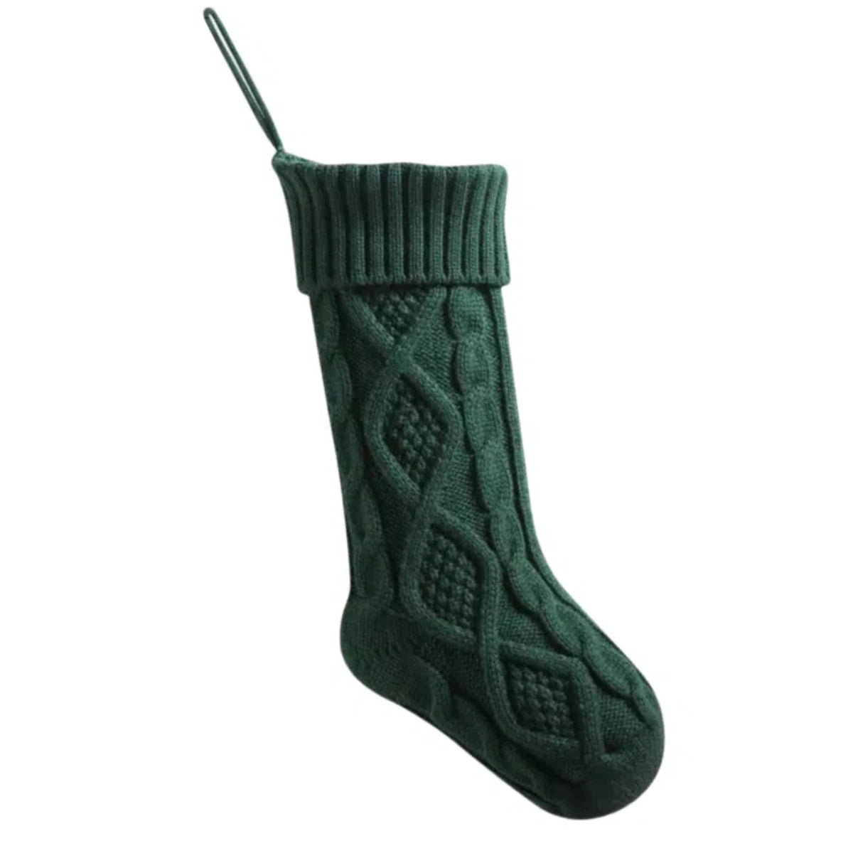 Personalized Knitted Christmas Stocking with Customized Embroidery Name 18''