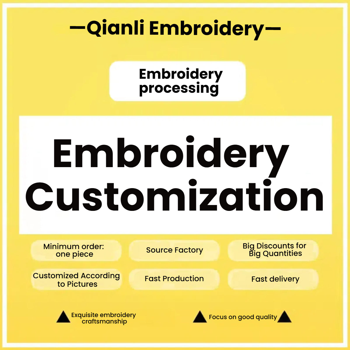 Customer link embroidery customization for sweatshirts, luggage, blankets, scarves, backpacks. Yuntu offers one - piece drop - shipping for embroidery customization.