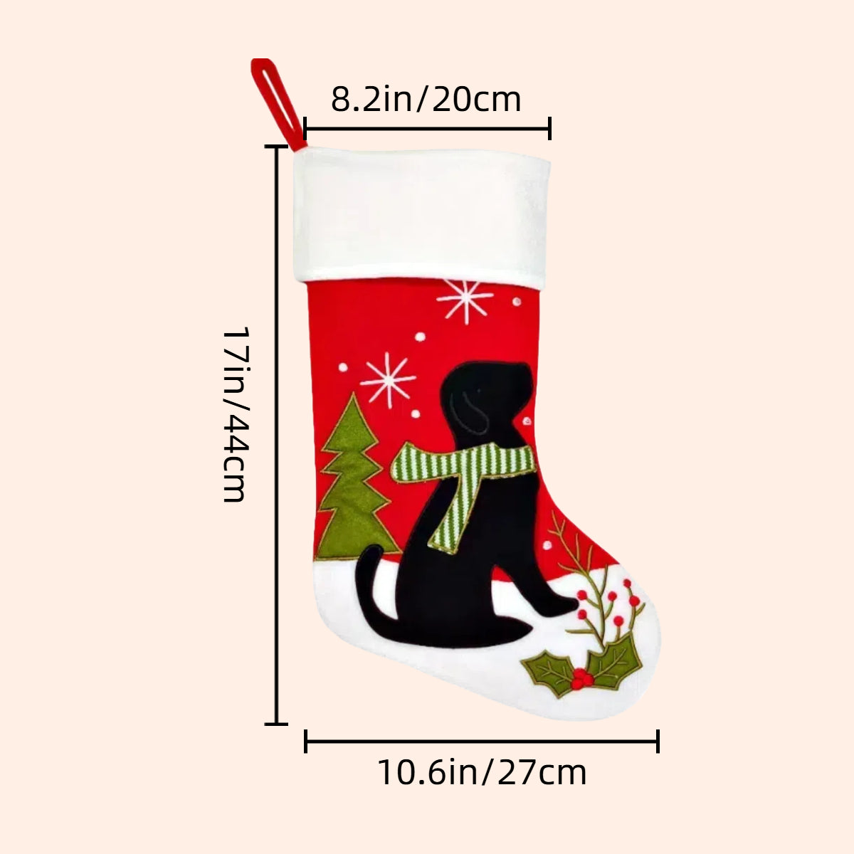 3 PCS Personalized Christmas Stocking Set with Embroidered Name Custom Xmas Decor