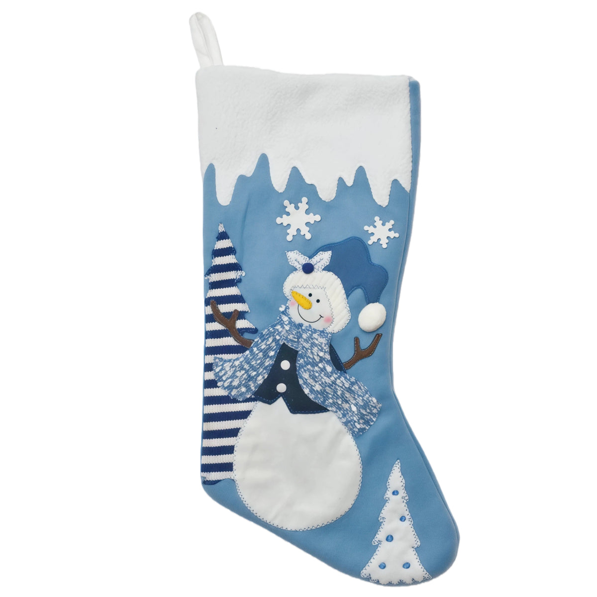 Customized Christmas Stockings with Embroidered Name Personalized Family Xmas Stocking Hanging Fireplace Stockings Santa Claus Snowman Styles for Home Decorations 18 Inches