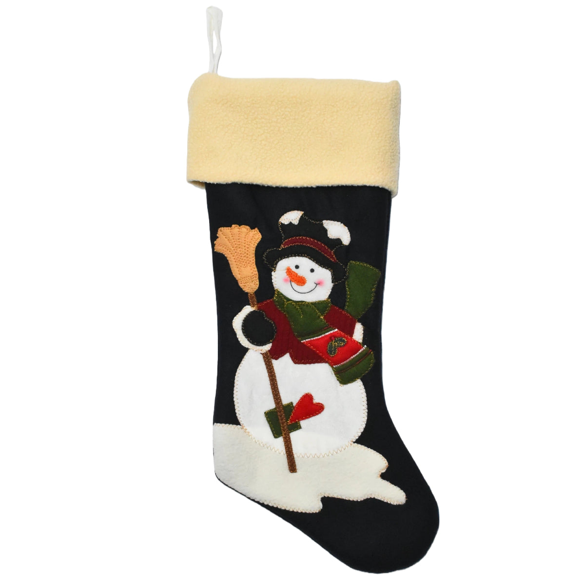 Customized Christmas Stocking with Embroidered Name Personalized Xmas Stockings Large Fireplace Stockings for Holiday Christmas Party Decorations Santa Claus Snowman 4 Styles 18''