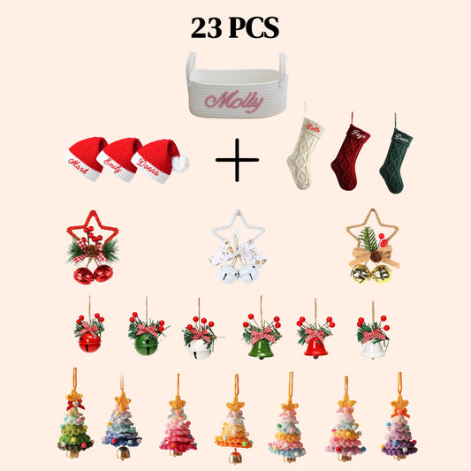 23 PCS Christmas Gifts Set Xmas Gift Baskets for Holiday Party Decoration