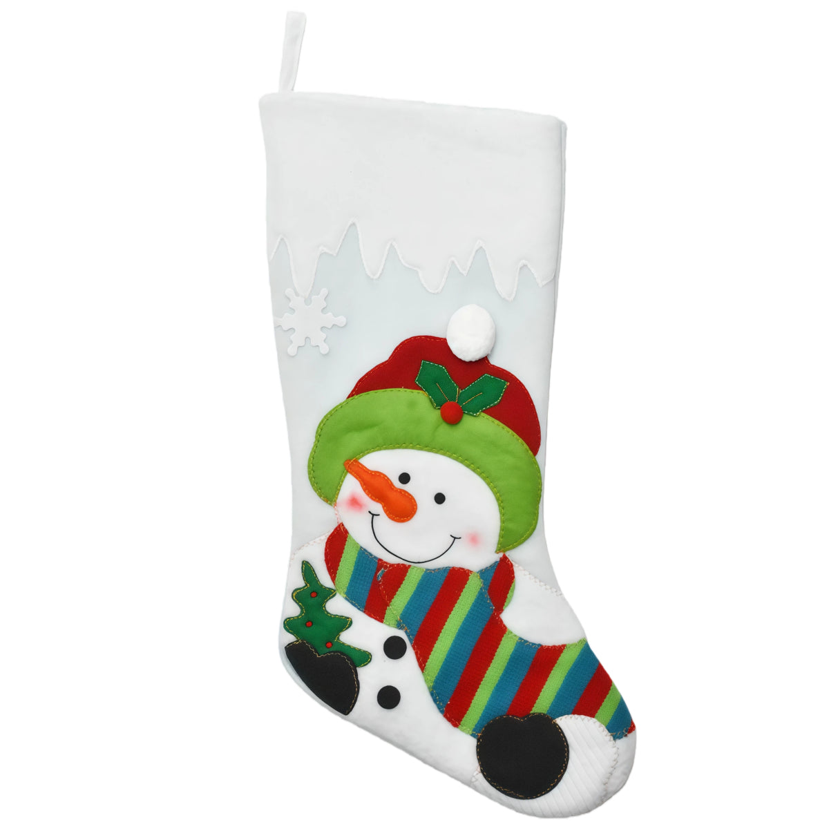 Customized Christmas Stockings with Embroidered Name Personalized Family Xmas Stocking Hanging Fireplace Stockings Santa Claus Snowman Styles for Home Decorations 18 Inches