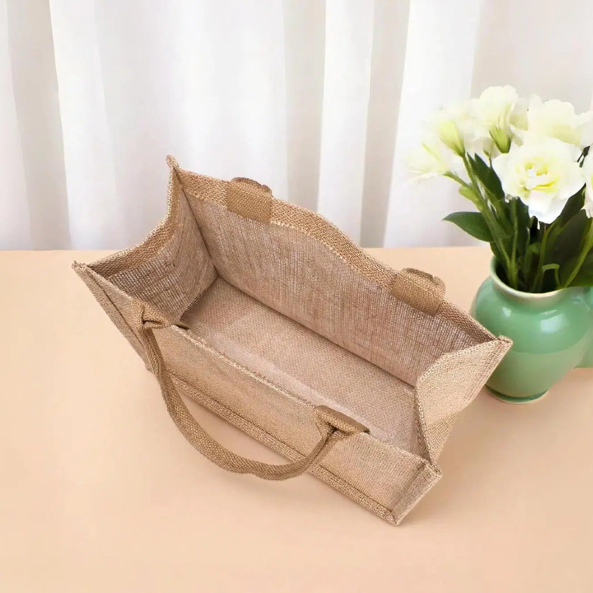 Custom Burlap Tote Personalized Bridesmaid Jute Gifts Bag with Embroidered Name