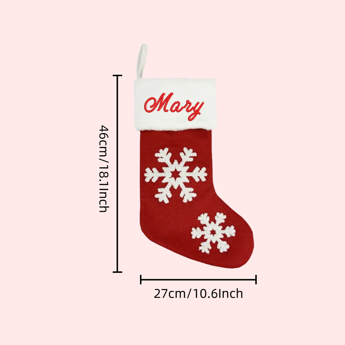 Personalized Knitted Christmas Stockings Custom Embroidered Name Xmas Stocking