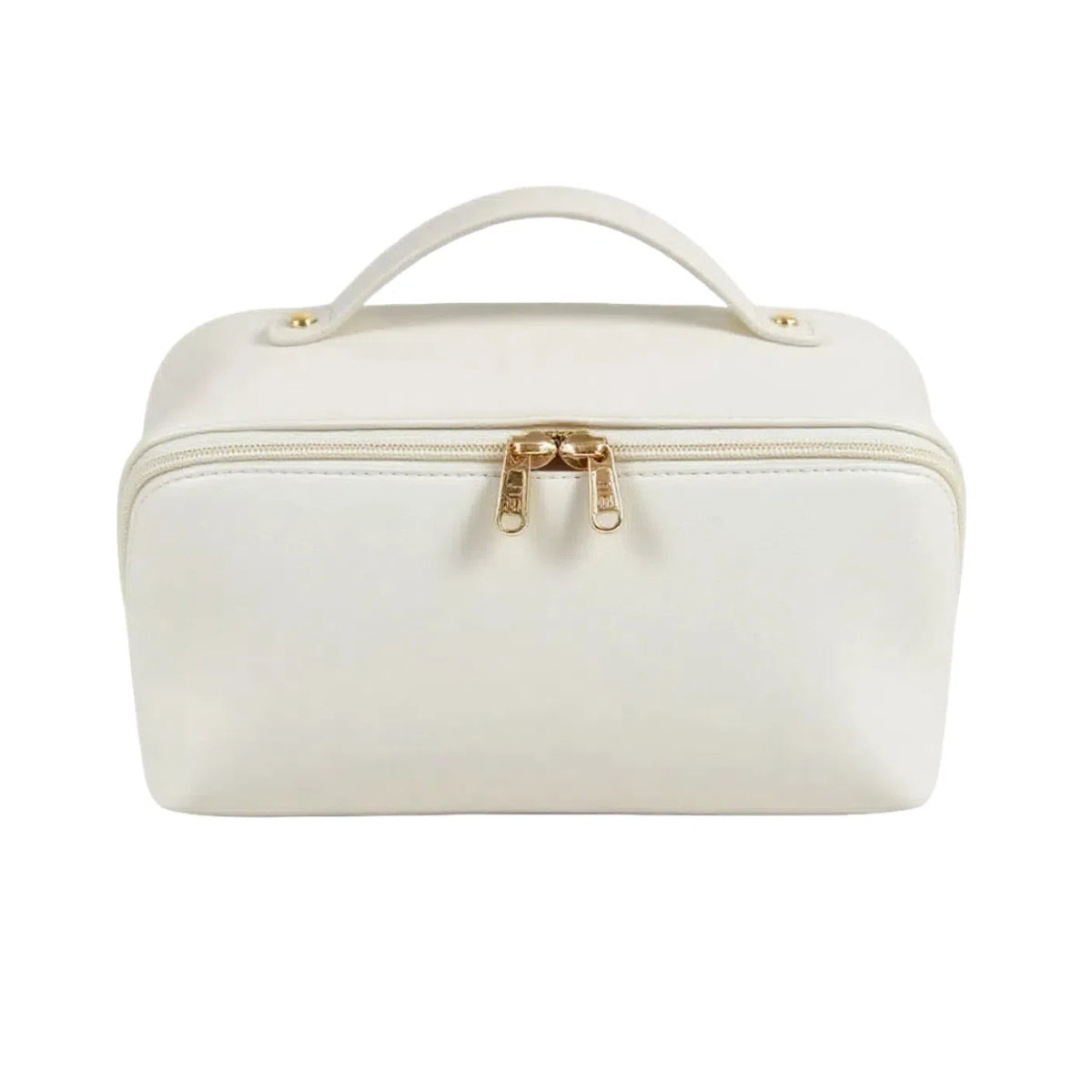Personalized Leather Makeup Bag with Embroidered Custom Cosmetic Bag Pink
