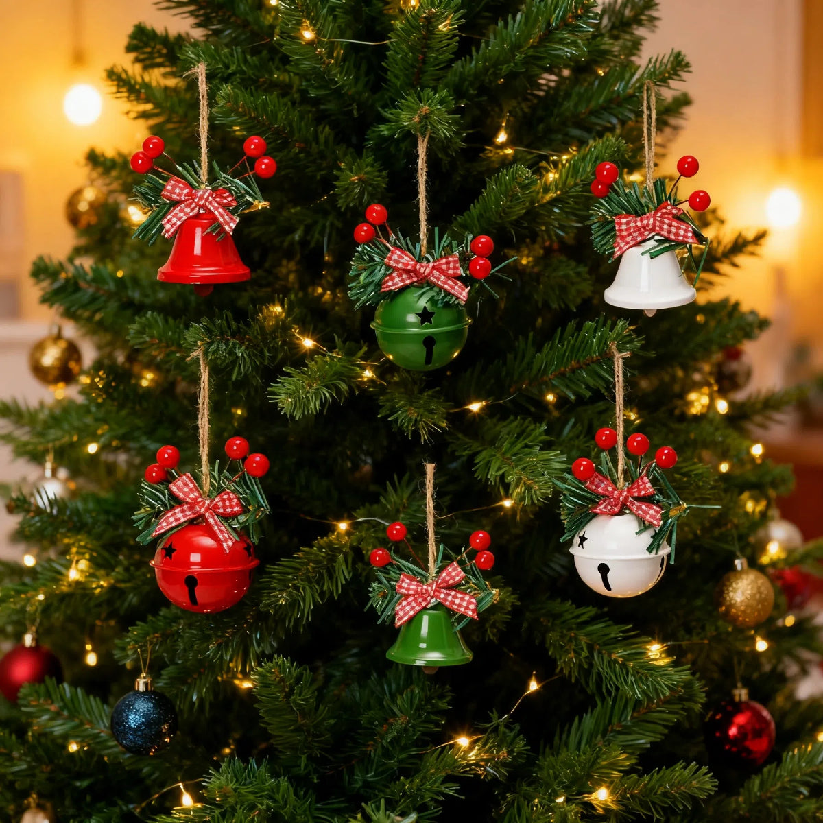 25 PCS Christmas Gifts Set Basket + Hats + Stockings + Bells + Trees for Xmas Decoration