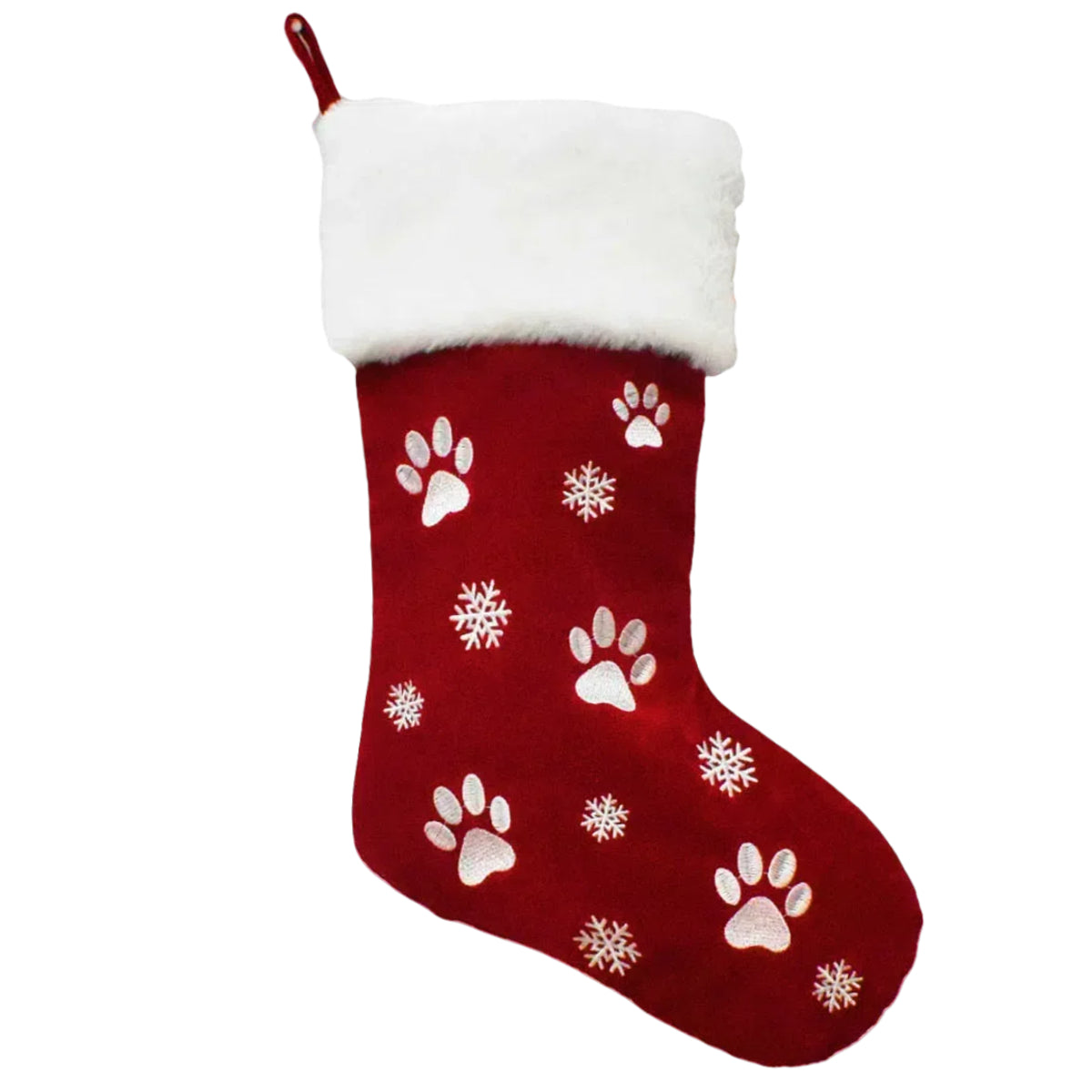 Personalized Velvet Christmas Stockings with Custom Embroidered Name for Gifts 18''