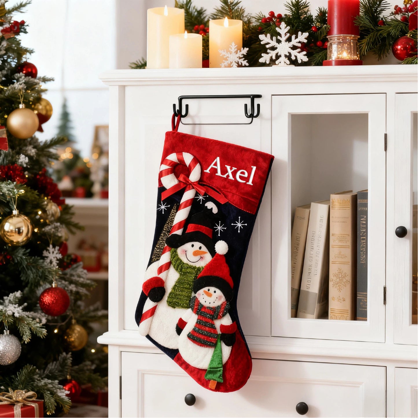 Christmas Stocking Personalized Name Customized Family Xmas Stocking Fireplace Christmas Decorations 18''