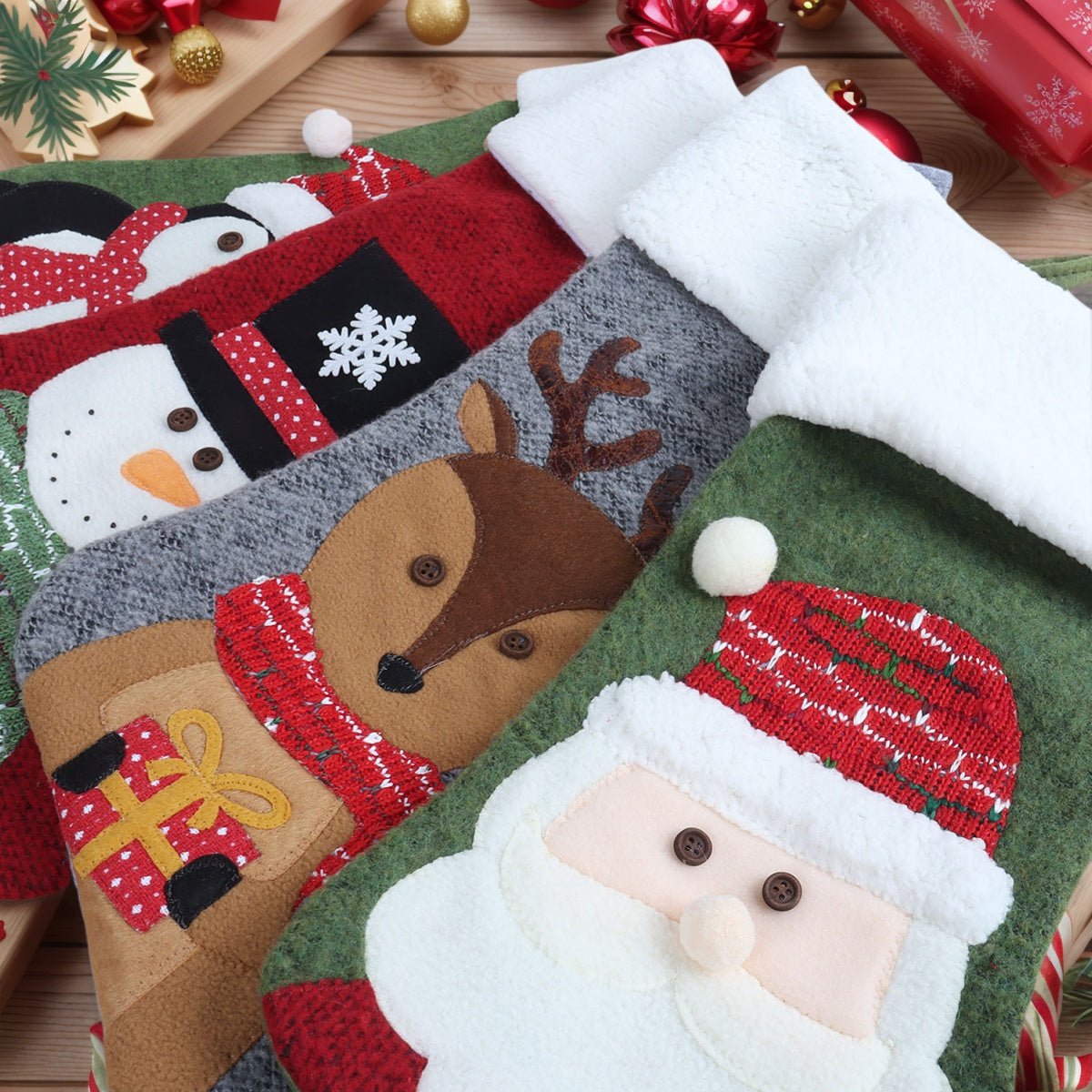 Personalized Christmas Stocking with Embroidered Name Custom Xmas Stockings