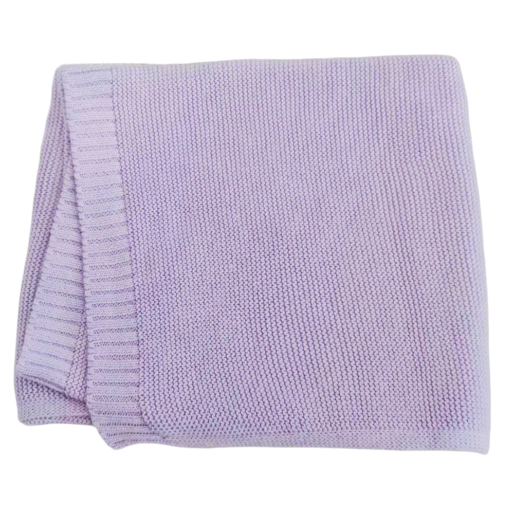 Personalized Knitted Baby Blanket with Customized Embroidery Name 39.37'' x 31.5''