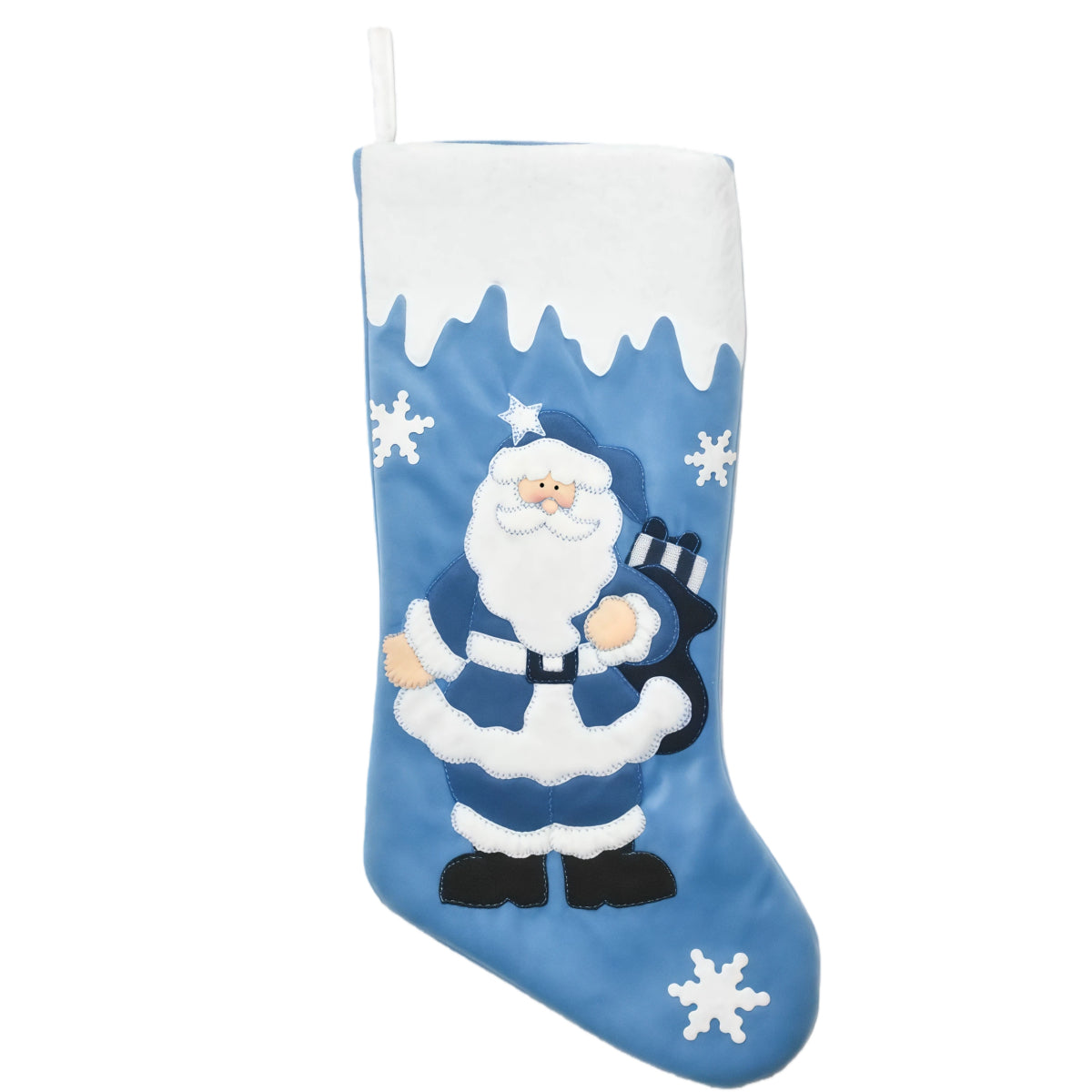 Customized Christmas Stockings with Embroidered Name Personalized Family Xmas Stocking Hanging Fireplace Stockings Santa Claus Snowman Styles for Home Decorations 18 Inches