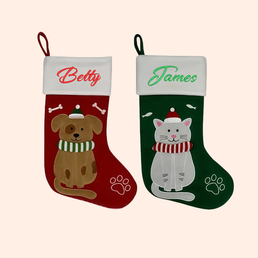 Personalized Christmas Stockings with Custom Embroidered name for Xmas Gifts