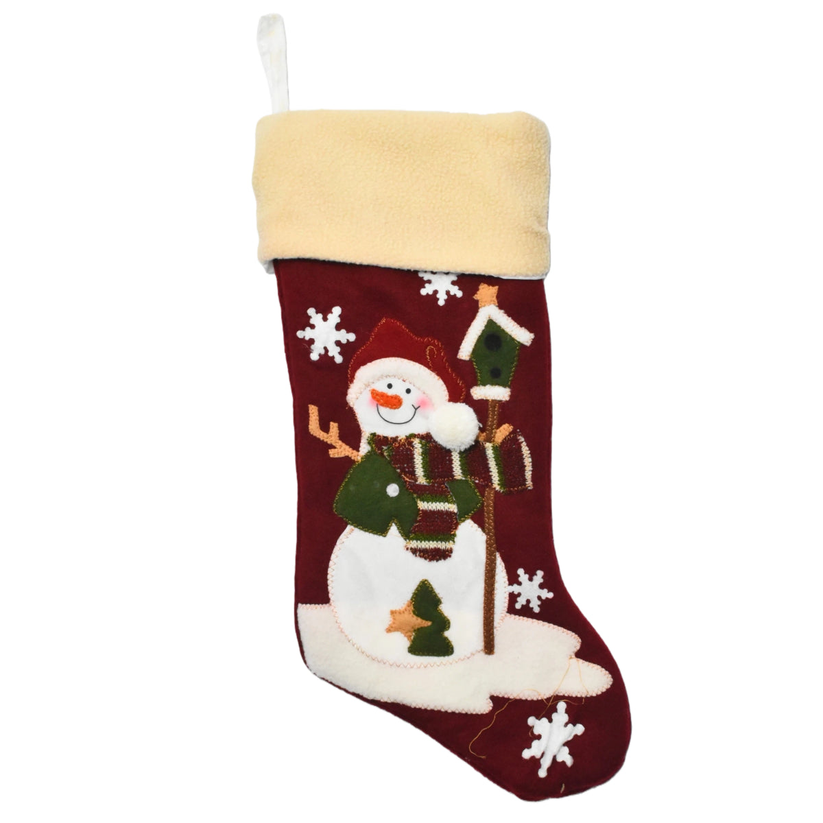 Customized Christmas Stocking with Embroidered Name Personalized Xmas Stockings Large Fireplace Stockings for Holiday Christmas Party Decorations Santa Claus Snowman 4 Styles 18''