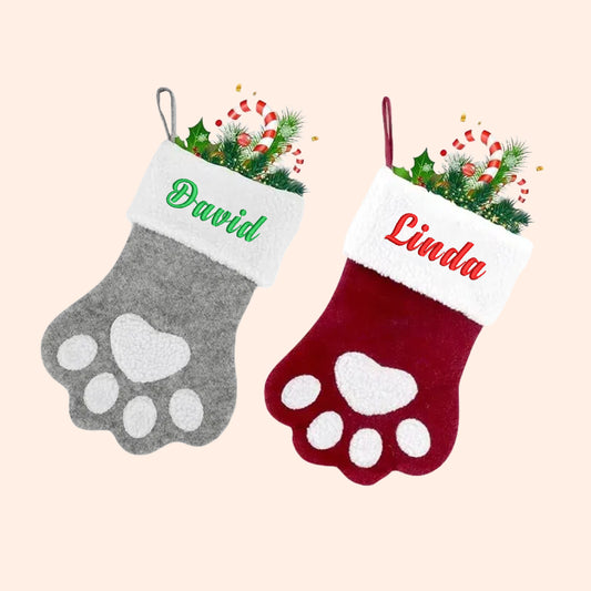 Personalized Christmas Stockings Custom Xmas Stocking with Embroidery Name