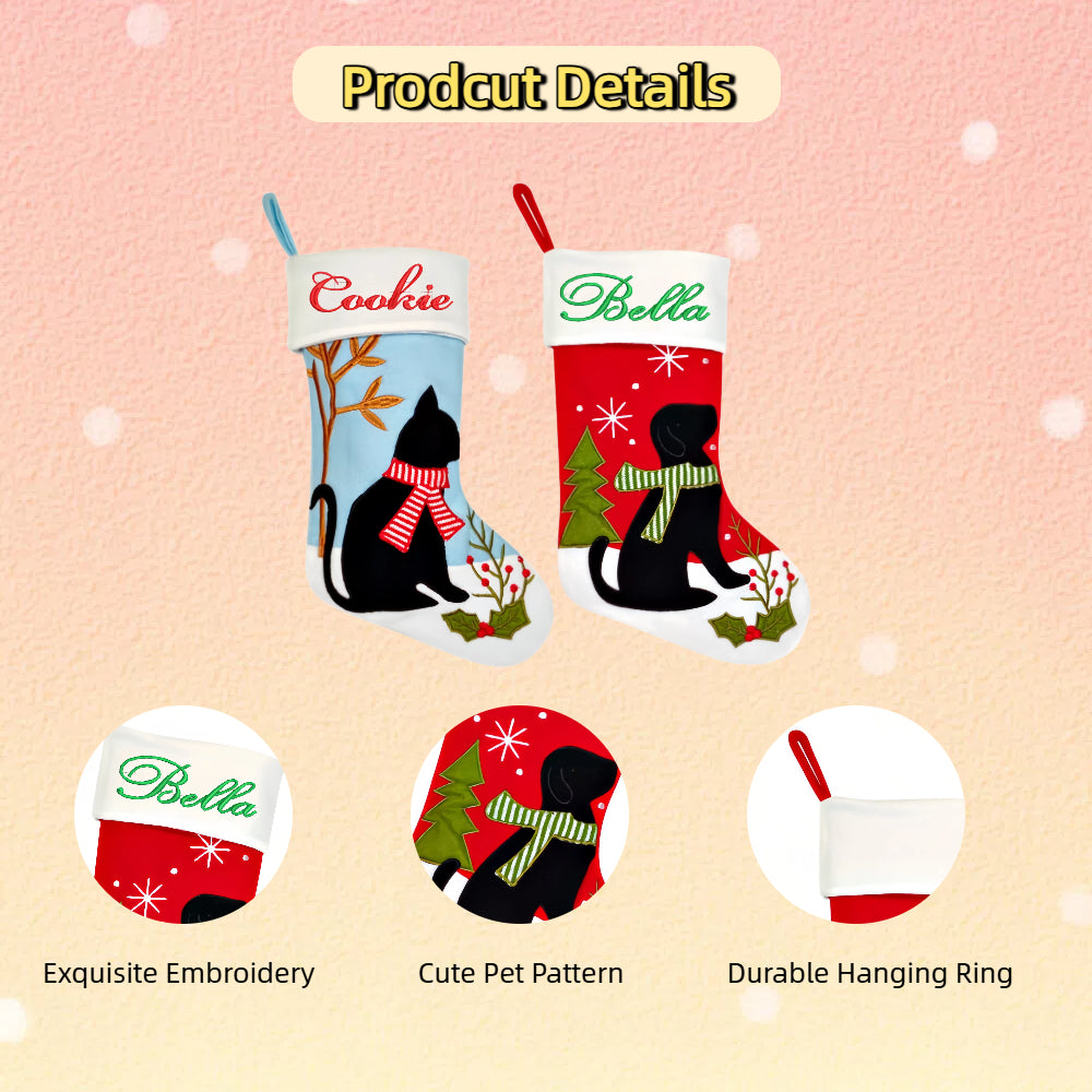 Customized Christmas Stockings with Personalized Embroidered Name 17''