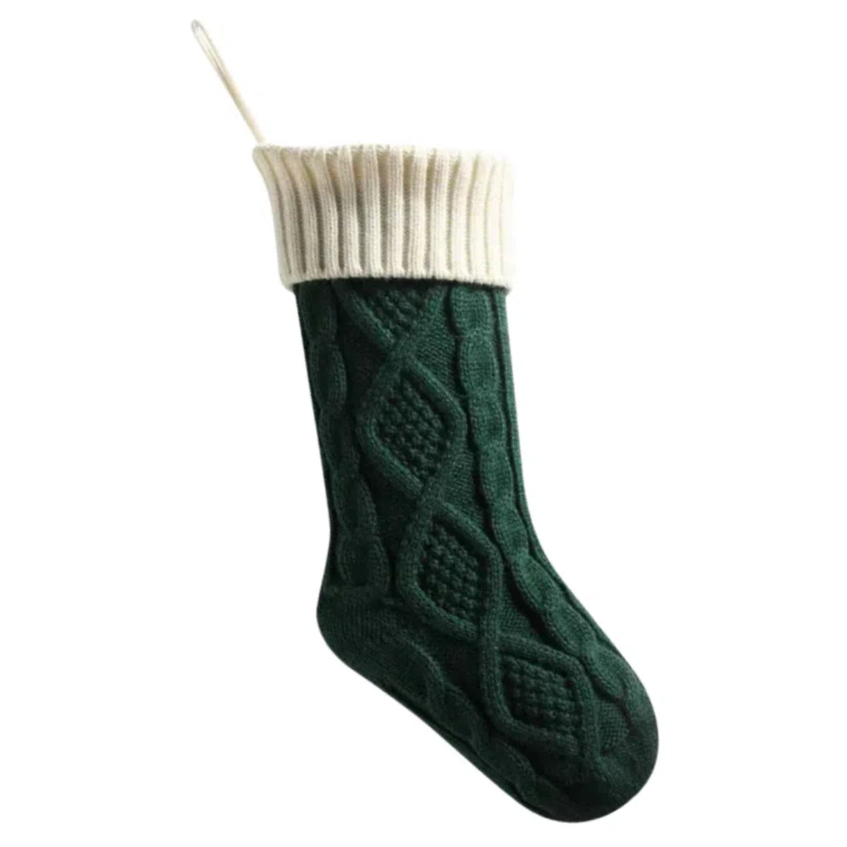 Personalized Knitted Christmas Stocking with Customized Embroidery Name 18''
