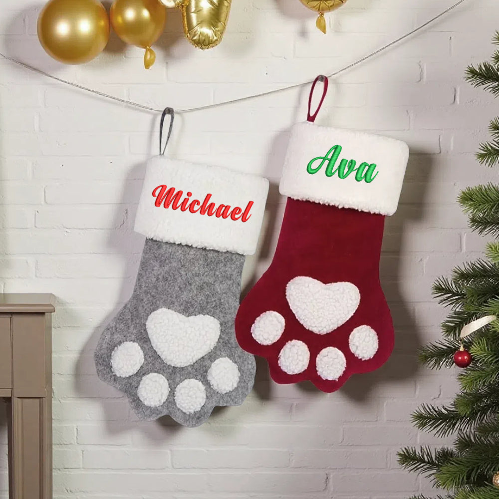 Personalized Christmas Stockings Custom Xmas Stocking with Embroidery Name