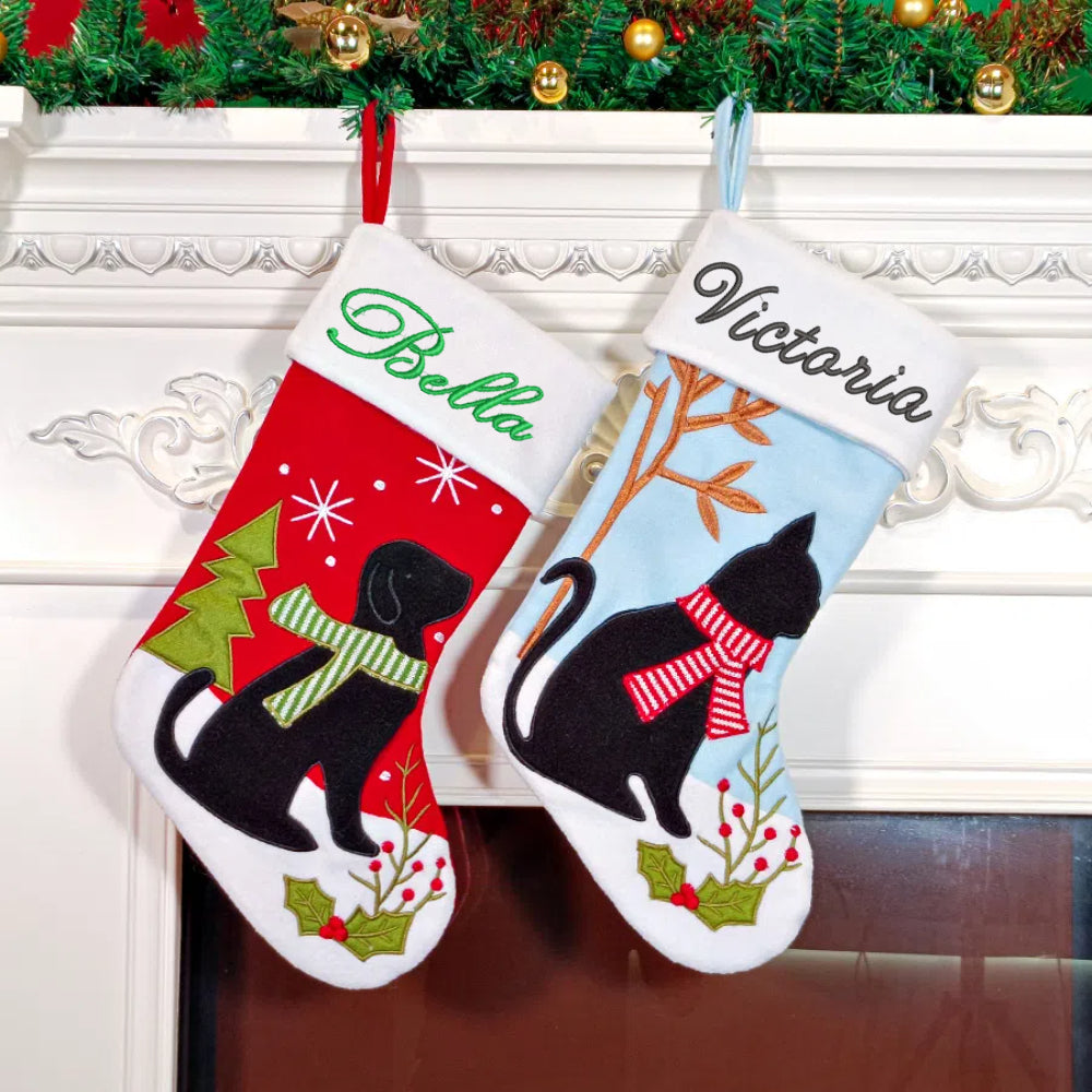 Customized Christmas Stockings with Personalized Embroidered Name 17''
