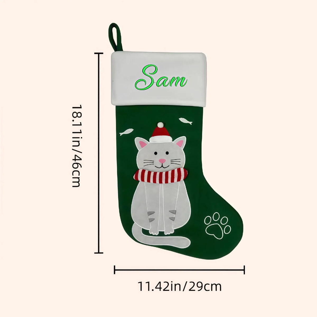Personalized Christmas Stockings with Custom Embroidered name for Xmas Gifts