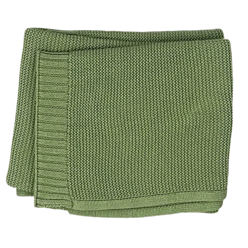 Personalized Knitted Baby Blanket with Customized Embroidery Name 39.37'' x 31.5''